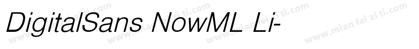 DigitalSans NowML Li字体转换